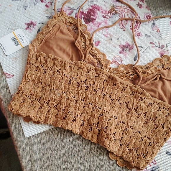 ‼ Free People Bralette w/adjustable straps! S.tan‼ - Picture 2 of 2